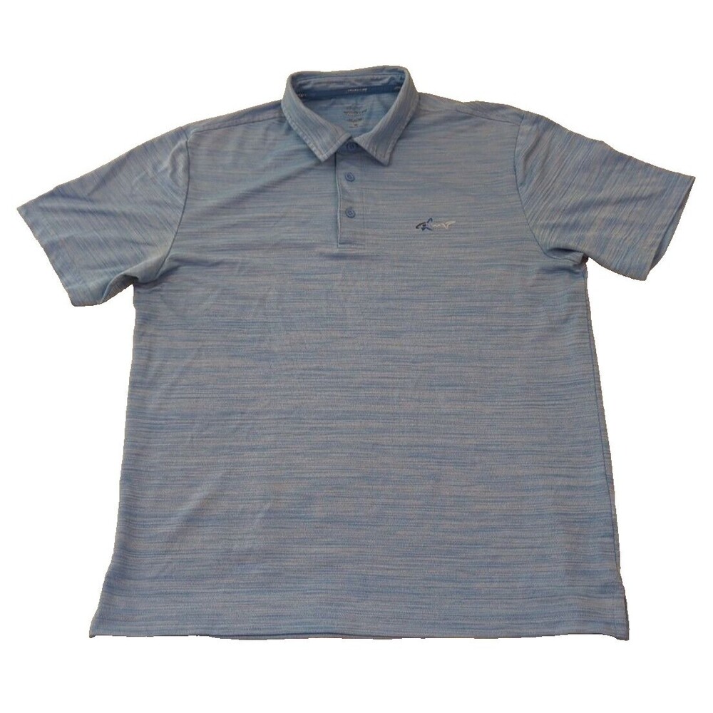 Greg Norman Men Short Sleeve Golf Polo Shirt Attack Life  Large Purple Heathered